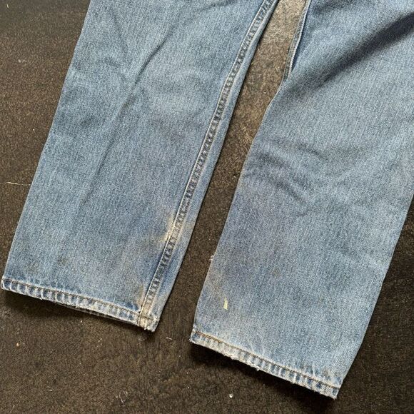 Levi’s 505 Distressed Light Wash Jeans Size 34x30 Regular Fit 100% Cotton - Picture 12 of 16